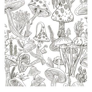 Mushroom Pattern Art Print wallpaper 8 rolls